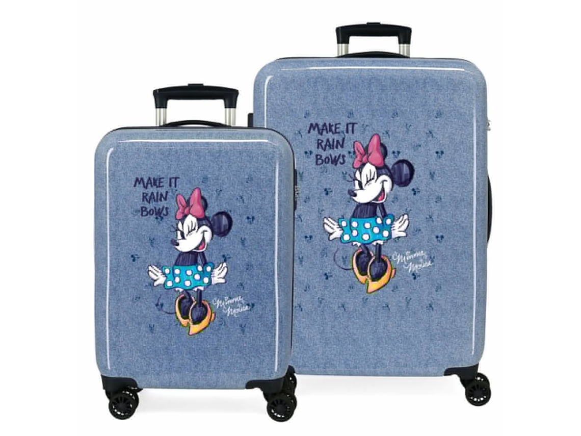 Conjunto de 2 Maletas de Viaje DISNEY Minnie ABS Rígida Make It Rain Bows (34 y 70L)