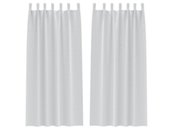 Maison Exclusive - Cortinas Opacas Con Anillas 2 Pcs Gris Pálido 225 X 140 Cm