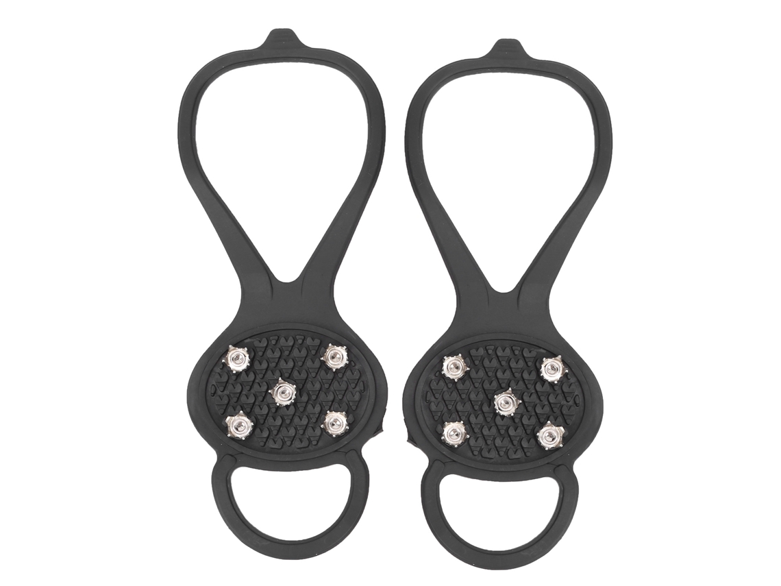 1 Par De Crampones Para Escalada En Nieve Con 5 Dientes Y Puntas Antideslizantes Para Botas De Montaña.