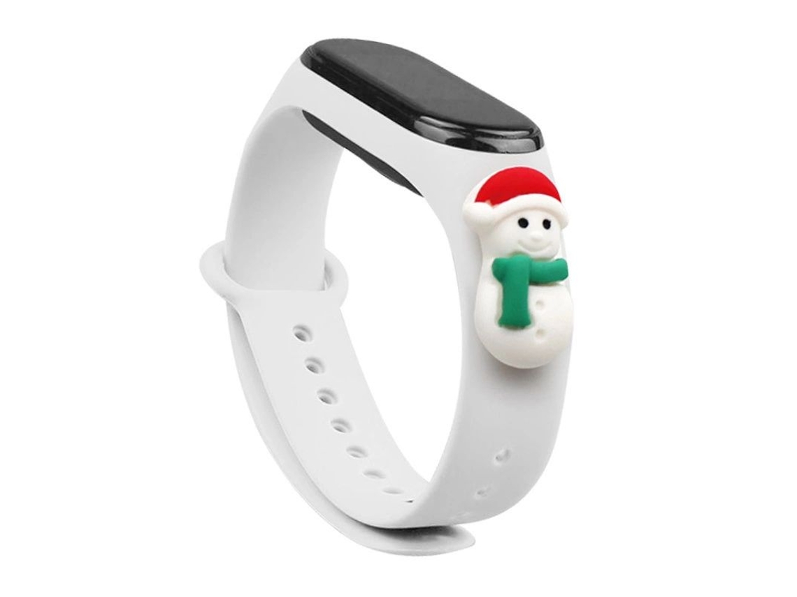 pulsera de navidad para Xiaomi Mi Band 4/Mi Band 3 - blanco, blanca
