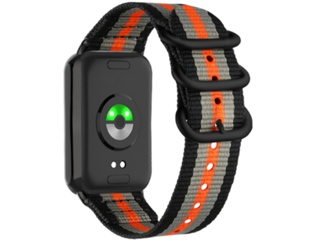Pulseira de Nylon para Xiaomi Mi Band 8 Pro NegroNaranja