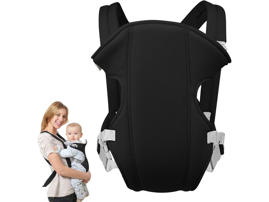 Portabebés 3 en 1 (3-16 meses), frontal y posterior, para niños de 3 a 10 kg, Digitallab (negro)
