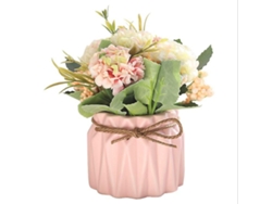 Ramo De Flores Artificiales Decorativas Con Jarrón Plantas De Seda Hortensia Para Boda Oficina Mesa Cocina Sala