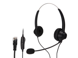 Fone De Ouvido Binaural Rj9 Para Escritório Com Volume Ajustável E Microfone Silencioso H360drj9mv