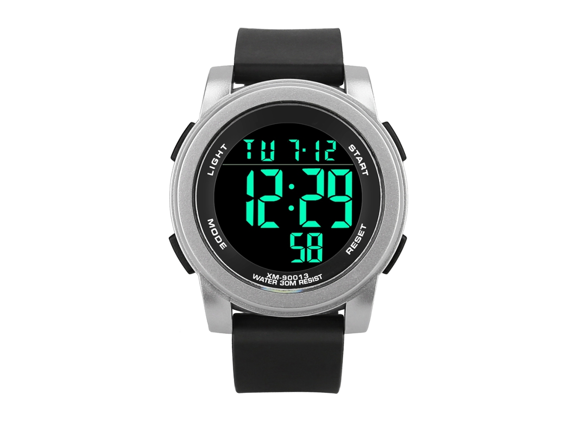 Reloj Deportivo Digital Informal Para Niños Y Adolescentes Con Correa De Silicona Dzb12 (plateado)