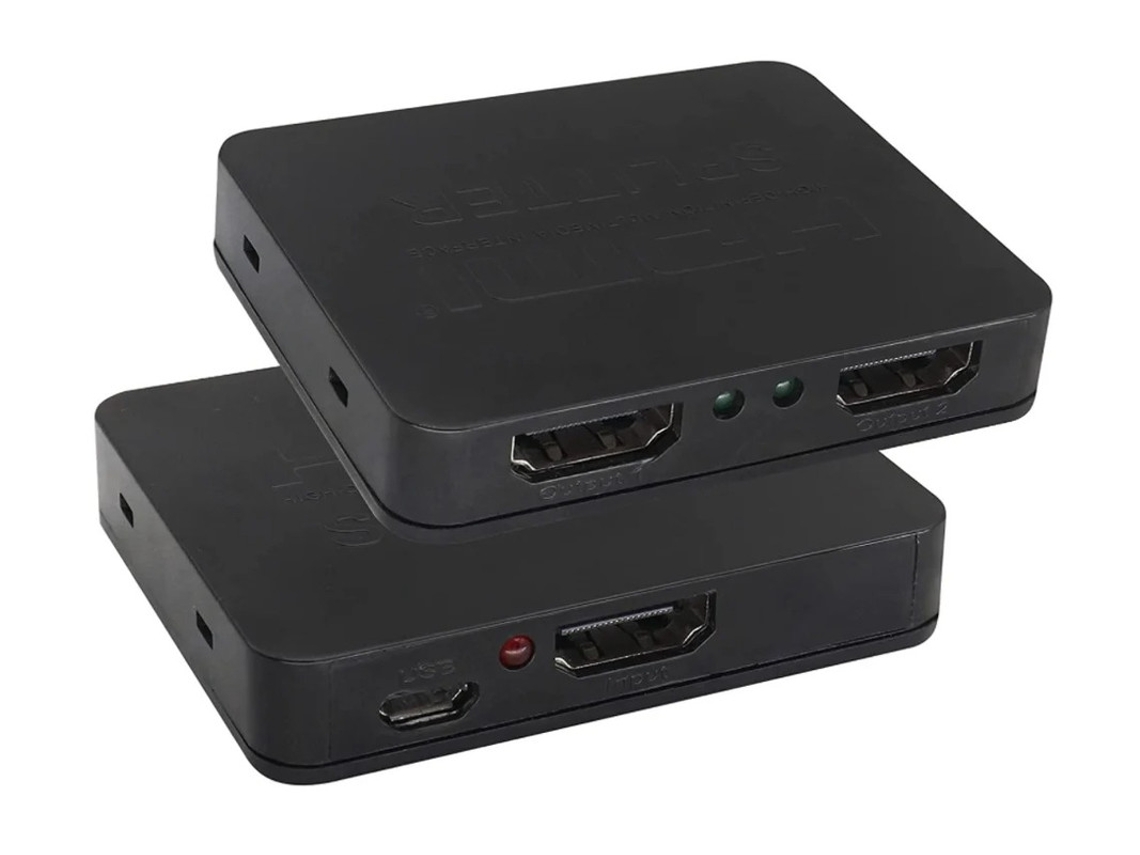 Adaptador divisor HDMI Yizhood 1 a 2 negro