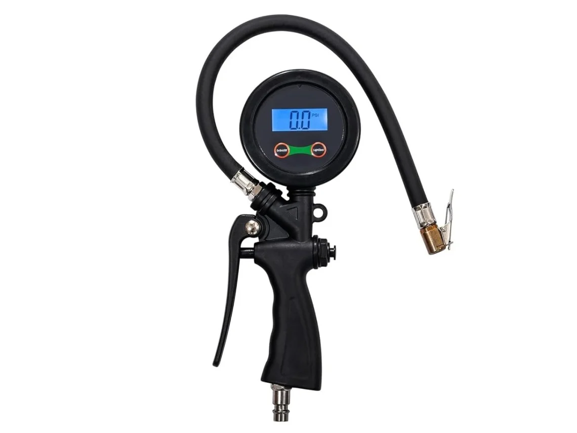 Manometro Digital Pistola De Inflado Para Compresor Con Pantalla Lcd Medidor De Aire Con Manguera, Moto, Bicicleta, Coche