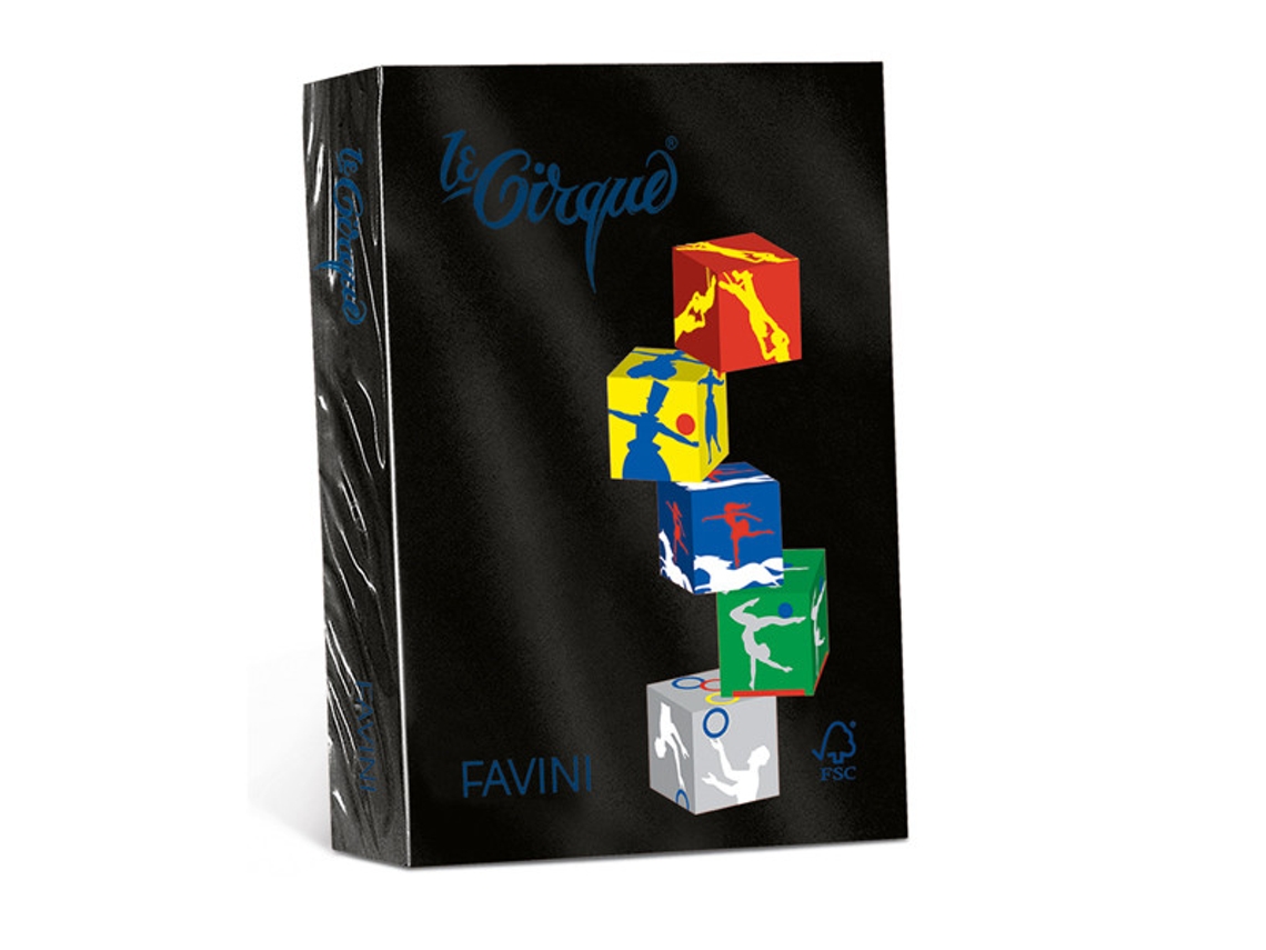 FAVINI Le Cirque Papel para Impresora de Inyección de Tinta A4 210X297 Mm 250 Hojas Negro