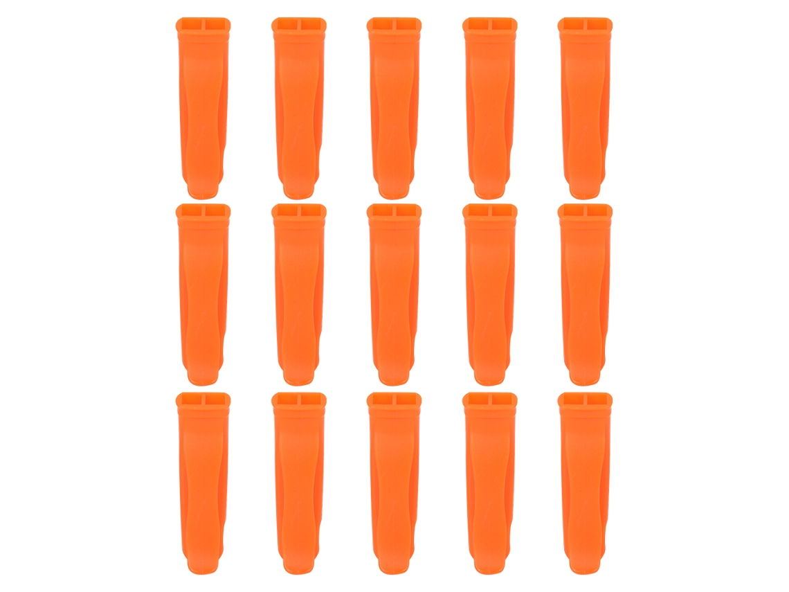 2026-15pcs Silbato De Plástico Pp Naranja Brillante Para Emergencias, Supervivencia, Seguridad Y Deportes Al Aire Libre
