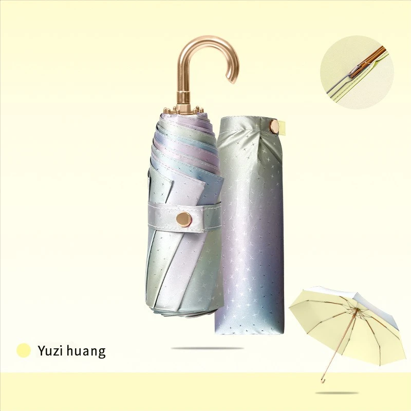 (yema De Huevo 8k) Parasol Portátil Con Protección Solar (parasol De Doble Uso)