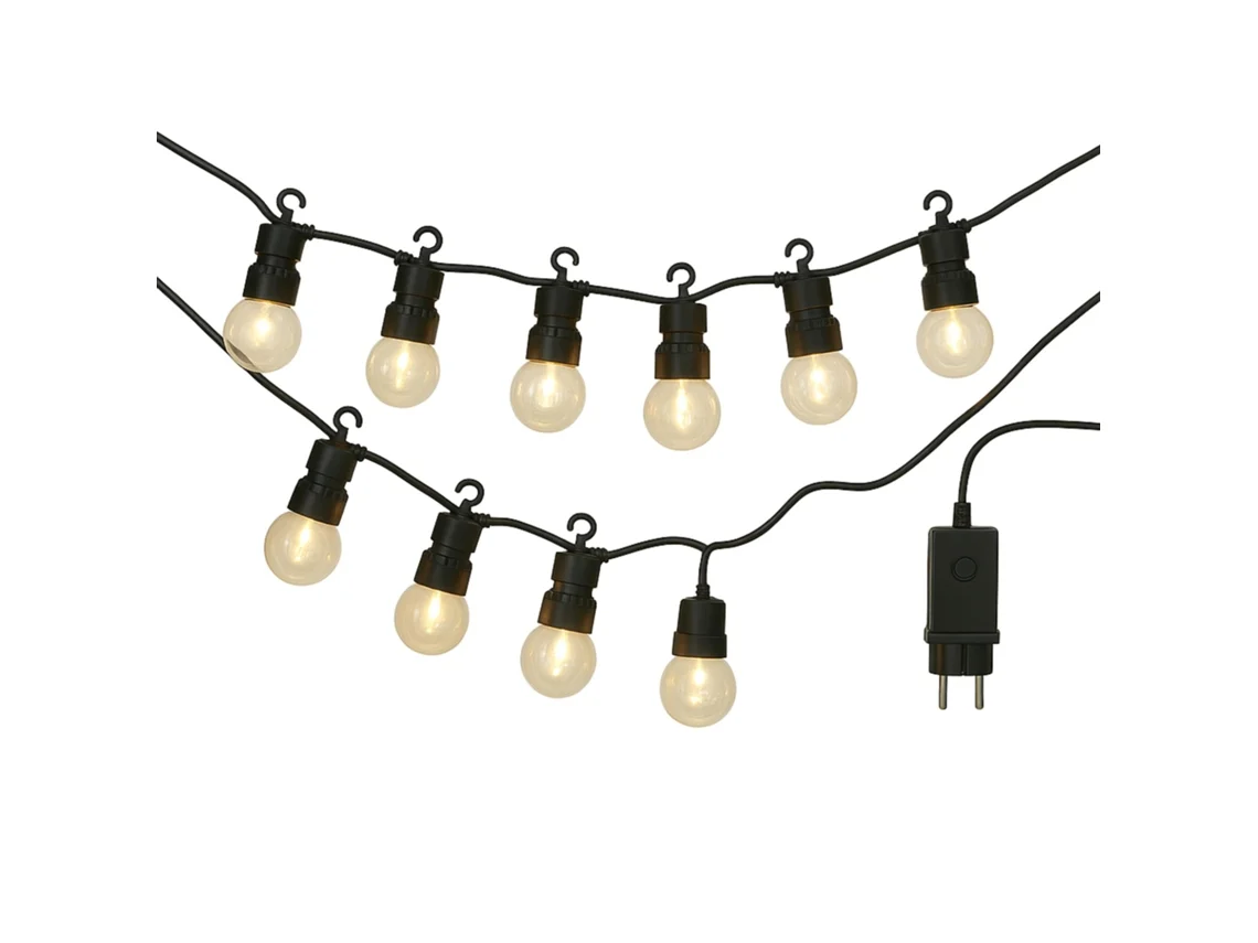 Luces LED cálidas para decoración de interiores, 10 bolas G50 Wellhome