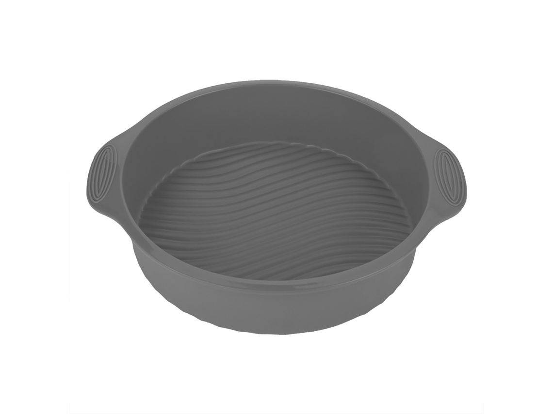 Molde De Silicona Para Pasteles Redondo 9 Pulgadas Para Horno Moldes De Baking Pan Gris