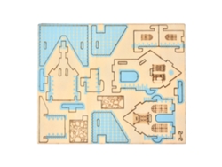 Ats-puzzle 3d De Madera Casa Villa Modelo De Construcción Juguete Educativo Diy Para Niños