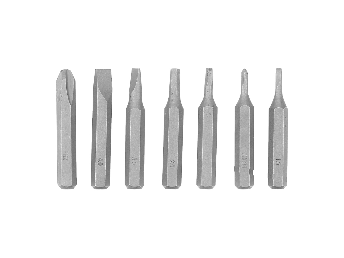 Juego De 7 Puntas De Destornillador De Acero De 1/8" Para Destornilladores Manuales Y Eléctricos.