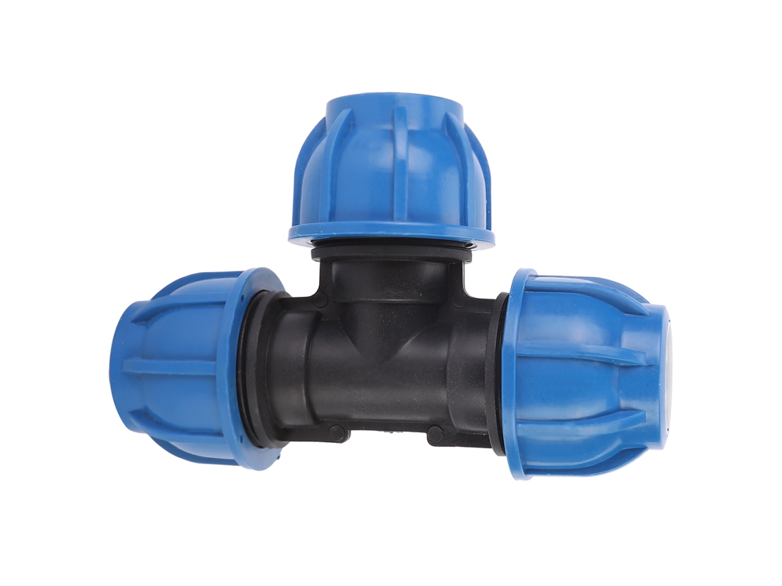 Conexión en T de 32 mm para tubería de agua, de plástico.