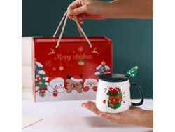 Taza de cerámica navideña, taza de regalo navideña, caja de regalo para fiesta, taza de regalo, regalo de acompañamiento