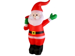 Rojod020 2.4g Coche Rc Papá Noel Inflable Sonido Música 360 Recargable Juguete