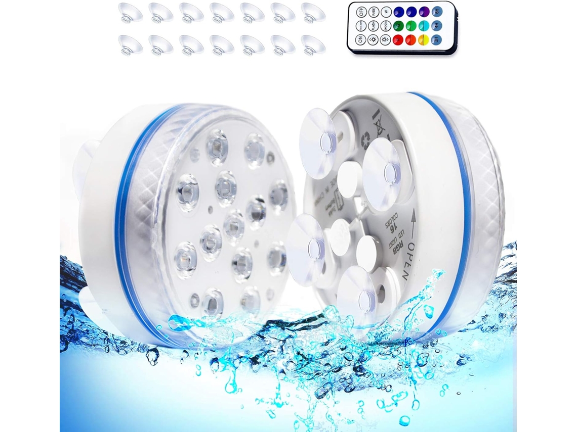 RNEMITERY Iluminación LED sumergible, decoración acuática multicolor cambiante, batería de gran capacidad que garantiza una larga duración de iluminación, ideal