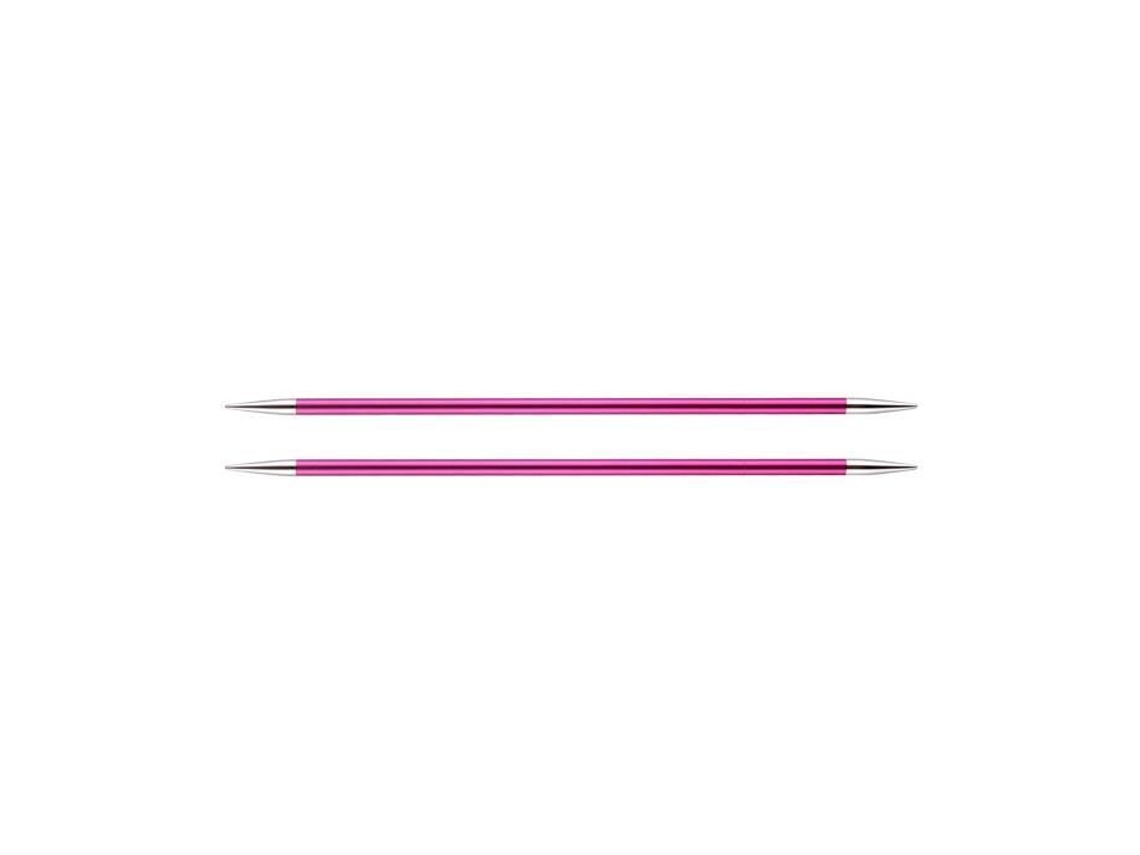 Agujas de tejer dobles de aluminio Zing Knit Pro de 15 cm x 5,00 mm, color rosa madera, 45,5 x 0,7 x 5 cm Kp47011 Knitpro