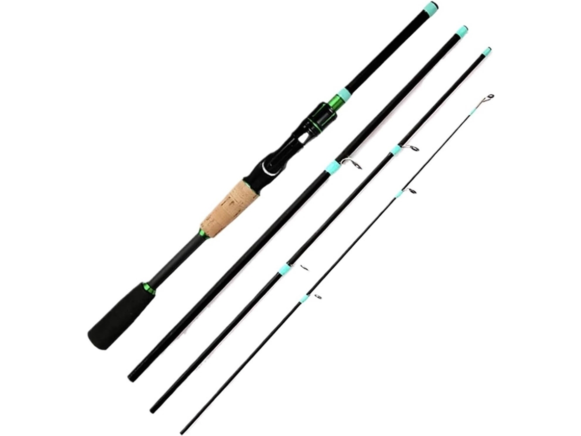 Caña De Pescar Ultraligera Para Casting 1,8/2,1 M, 4/5 Secciones, Carbono, Señuelos, Peso Cebo, Potencia 3,...