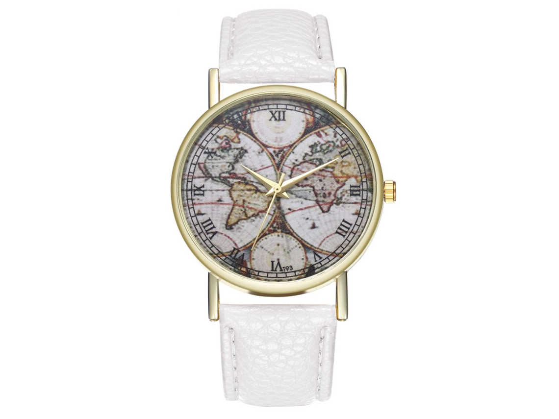 Reloj De Pulsera Unisex De Cuarzo Zhoulianfa Con Correa De Cuero Sintético, Estilo Blanco Clásico.
