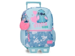 Mochila escolar Disney Stitch Hearts con ruedas (denim, 27x33x11cm)
