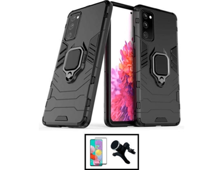 Kit Carcasa 3x1 + Protector de Pantalla Samsung Galaxy S21 FE 5G PHONECARE Negro