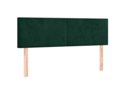 Maison Exclusive - Cabeceros 2 Unidades Terciopelo Verde Oscuro 72x5x78/88 Cm