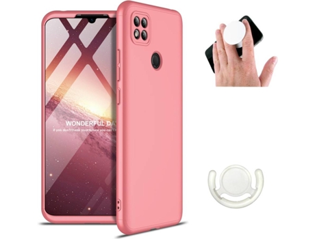 Funda, Soporte y Popsocket Xiaomi Redmi 9C PHONESHIELD Slim Armor 360º Rosa