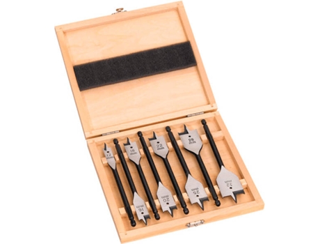 Estuche de Plástico con 8 Brocas MILWAUKEE de Pala