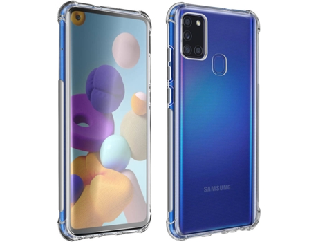 Carcasa y Protector de Cristal Templado Samsung Galaxy A21s AVIZAR PACK-PREMS-A217F Azul