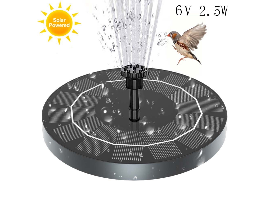 Fuente Solar Flotante 16cm 6v 2.5w, Bomba De Agua Para Estanque, Piscina Y Jardín, Decoración Solar Sin Cables