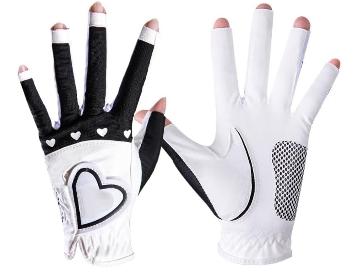 Luvas de Golfe Femininas, Antiderrapantes, Patchwork, Resistente ao Sol S/MARCA