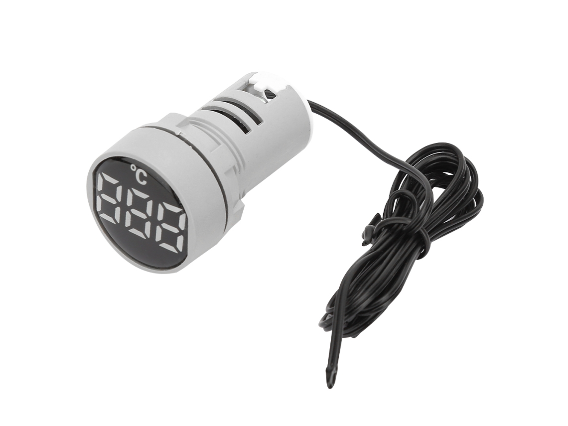 Termómetro Digital Led Con Indicador De Temperatura, Ca 50~380v, -20~199℃, Blanco