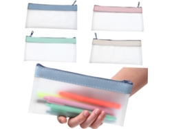 Conjunto De 4 Estojos Semitransparentes, Porta- Moedas Colorido, Zíper Resistente, Multifuncional Para Uso