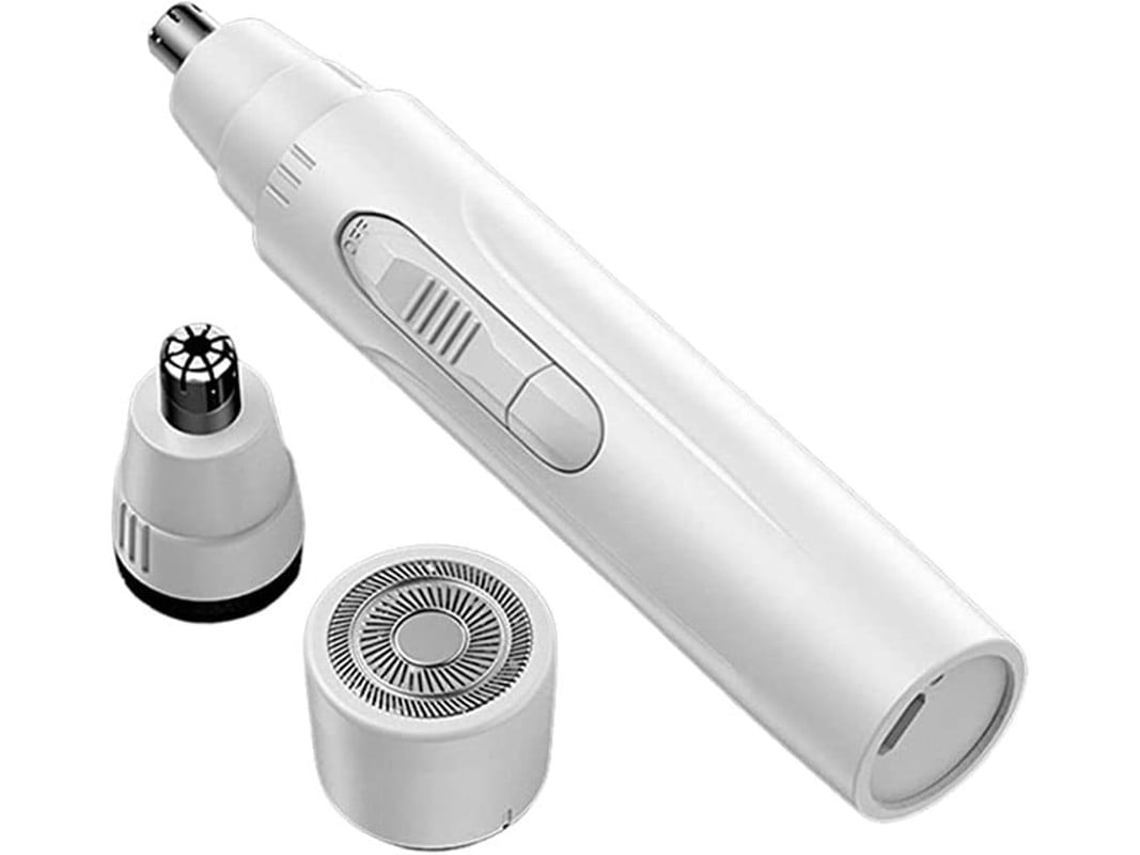 Recortadora Eléctrica Blanca Para Vello Nasal Y De Orejas, Recargable Por Usb, Fácil De Limpiar, Compacta, Recargable, Para Uso Diario.