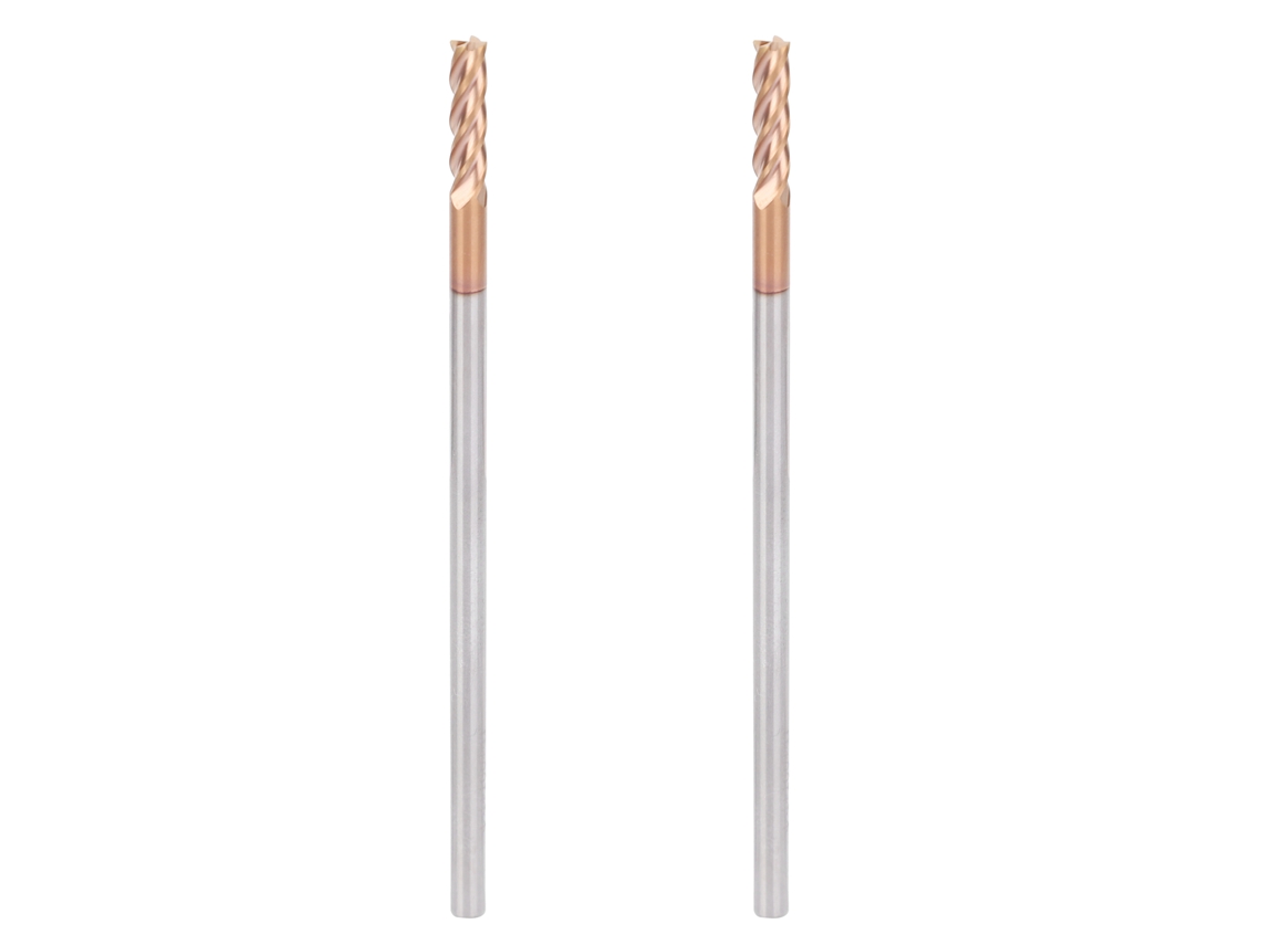 2 fresas de carburo de micrograno con vástago recto 4x100x4t para metalurgia