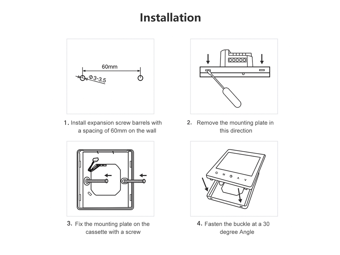 Termostato Inteligente Programable Con Pantalla Lcd Y Botones Táctiles Para El Hogar, La Escuela Y El Hotel.