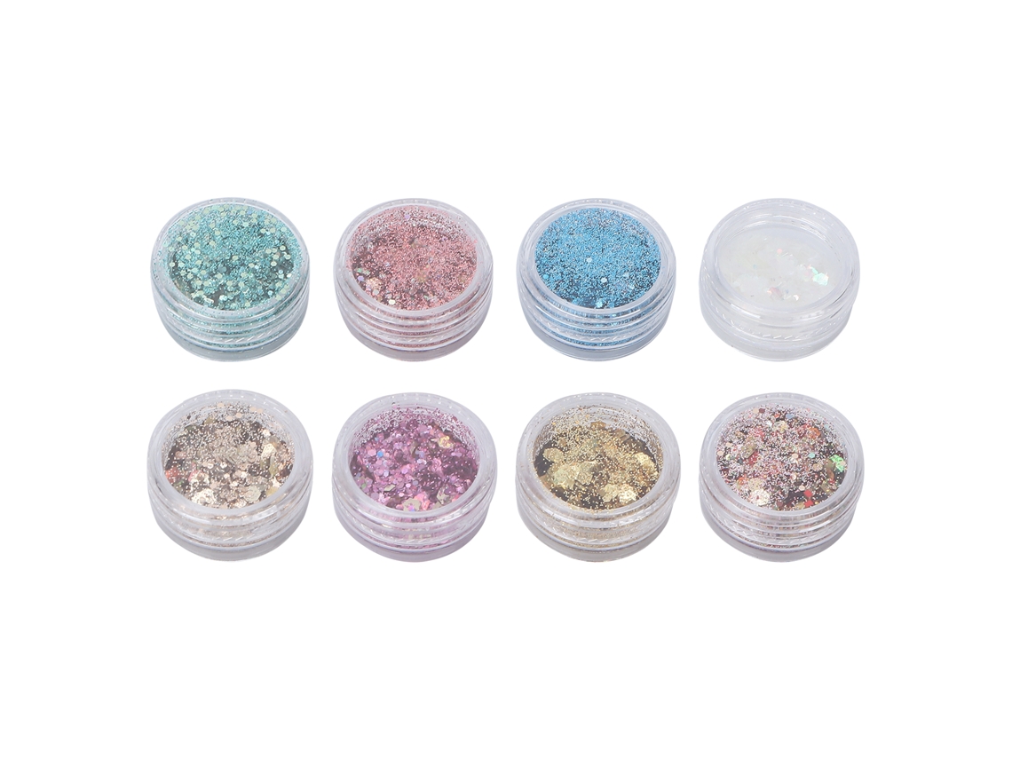 Rebe-8 Cajas/Juego de diamantes de imitación para decoración de uñas, accesorios de manicura con purpurina