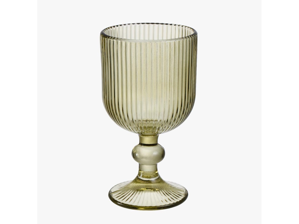 Juego De 6 Vasos Ribbed Verde 35cl
