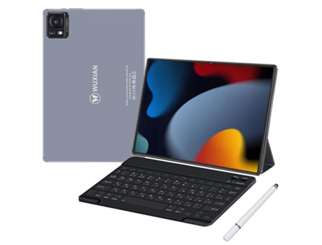 Tablet WUXAIN V8PROMAX 2K PHD + Teclado Bluetooth + Funda Cuero + Boligrafo (10,36'' - 64 GB - 4 GB RAM-Wi-Fi-GPS-4GLET - Azul)