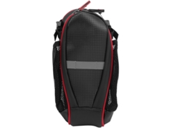 Bolsa De Sillín Para Bicicleta De Gran Capacidad Con Dos Bolsillos Para Botellas De Agua, Color Negro Y Rojo.