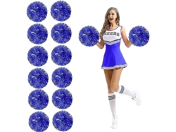 2026-12 Pompones De Porrista Con Agujeros Para Dedos De Lámina Metálica, Premium Pet, Tamaños 26/30 Cm, Para Deportes Y Eventos