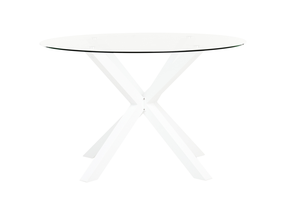 Mesa de jardín Maletto de aluminio blanco BELIANI 120x120x75