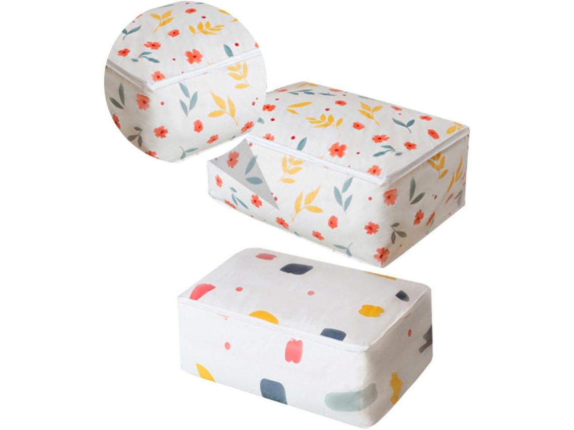 Juego 2 Bolsas Almacenamiento Edredones Peva Transpirable Oxford Duradera Contenedor Grande Prueba Polvo