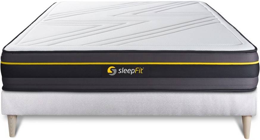 Conjunto de Somier Blanco + Colchón SLEEPFIT Active (180x190 cm - Espuma Viscoelástica)