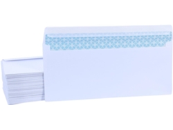 100 Sobres De Papel Autoadhesivos Blancos Sin Ventana, Formato Occidental.