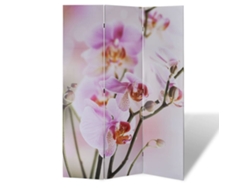 Biombo plegable de 120 x 170 cm con estampado floral multicolor Dec031166