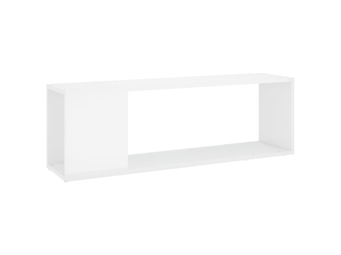 Mueble de TV de madera blanca brillante Productos MAISON EXCLUSIVE (100x24x32 cm)