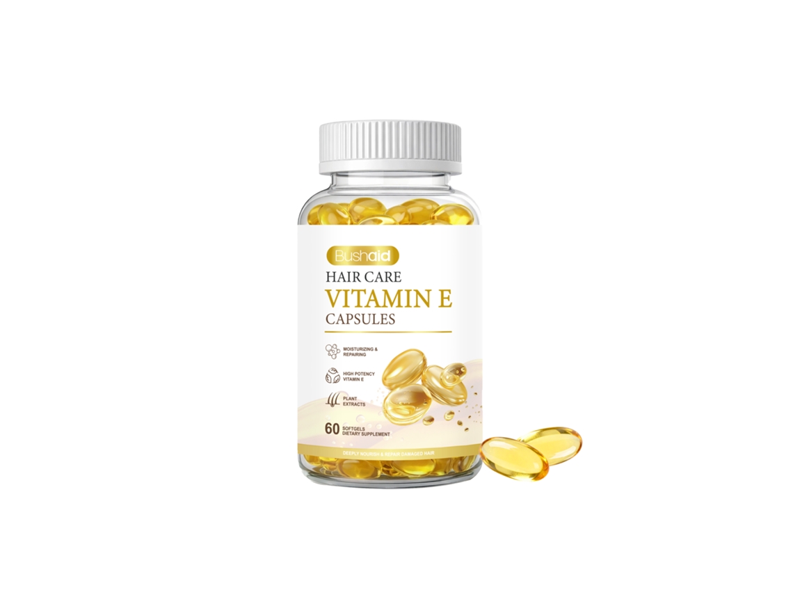 Cápsulas blandas de vitamina E para uso oral para el cuidado del cabello